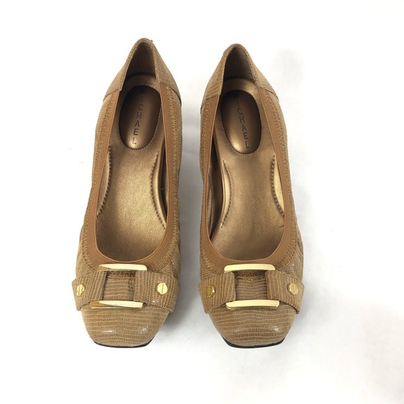 Michael Women’s Brown Snake Print Block Heels Size 8M - Picture 9 of 13